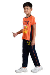 Clothe Boys Dreamer Printed Half Sleeve T-Shirt & Pant Set, Orange/Navy
Half Sleeve T-Shirt & Pant