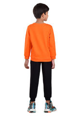 Clothe Funn Boys Dunk Printed Full Sleeve T-Shirt & Track Pant Set, Orange/Black
Full Sleeve T-Shirt & Pant