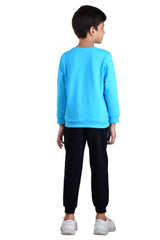 Clothe Funn Boys Dunk Printed Full Sleeve T-Shirt & Track Pant Set, T.Blue/Black
Full Sleeve T-Shirt & Pant