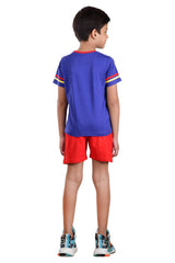 Clothe Funn Boys Fashion Printed Half Sleeve T-Shirt & Shorts Set, Royal/Red
Half Sleeve T-Shirt & Shorts