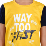 Clothe Funn Boys Fast Printed Half Sleeve T-Shirt & Shorts Set, Gold/Navy
Half Sleeve T-Shirt & Shorts