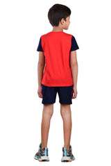Clothe Funn Boys Fast Printed Half Sleeve T-Shirt & Shorts Set, Red/Navy
Half Sleeve T-Shirt & Shorts