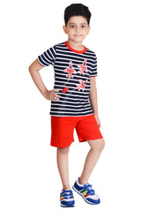 Clothe Funn Boys Fly Printed Half Sleeve T-Shirt & Shorts Set, Black/Red
Half Sleeve T-Shirt & Shorts
