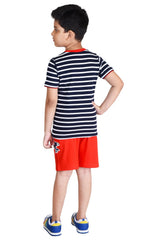 Clothe Funn Boys Fly Printed Half Sleeve T-Shirt & Shorts Set, Black/Red
Half Sleeve T-Shirt & Shorts