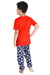 Clothe Funn Boys Football Printed Half Sleeve T-Shirt & Pant Set,Red/Navy
Half Sleeve T-Shirt & Pant