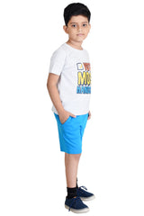 Clothe Funn Boys Handsome Printed Half Sleeve T-Shirt & Shorts Set, Ecru/T.Blue
Half Sleeve T-Shirt & Shorts