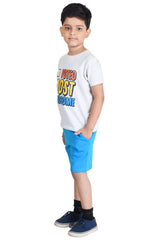 Clothe Funn Boys Handsome Printed Half Sleeve T-Shirt & Shorts Set, Ecru/T.Blue
Half Sleeve T-Shirt & Shorts