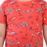 Clothe Funn Boys Hawaii Printed Half Sleeve T-Shirt & Shorts Set, Coral/Ecru Mel
Half Sleeve T-Shirt & Shorts