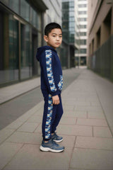 Clothe Funn Boys Camouflage Printed Full Sleeve Jacket & Track Pant Set, Navy
Full Sleeve Jacket & Track Pant