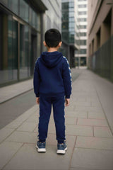 Clothe Funn Boys Camouflage Printed Full Sleeve Jacket & Track Pant Set, Navy
Full Sleeve Jacket & Track Pant