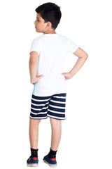 Clothe Funn Boys Jeep Printed Half Sleeve T-Shirt & Shorts Set, White/Stripes
Half Sleeve T-Shirt & Shorts