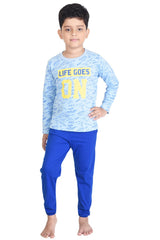 Clothe Funn Boys Life Printed Full Sleeve T-Shirt & Pant Set, Sky Blue/Royal
Full Sleeve T-Shirt & Pant