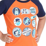 Clothe Funn Boys Logo Printed Half Sleeve T-Shirt & Shorts Set, Orange/Navy
Half Sleeve T-Shirt & Shorts