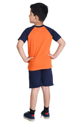 Clothe Funn Boys Logo Printed Half Sleeve T-Shirt & Shorts Set, Orange/Navy
Half Sleeve T-Shirt & Shorts