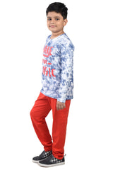 Clothe Funn Boys Magic Printed Full Sleeve T-Shirt & Pant Set, White/Cherry
Full Sleeve T-Shirt & Pant
