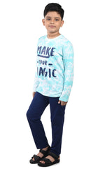 Clothe Funn Boys Magic Printed Full Sleeve T-Shirt & Pant Set, White/Navy
Full Sleeve T-Shirt & Pant