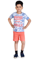 Clothe Funn Boys Magic Printed Half Sleeve T-Shirt & Shorts Set, White/Coral
Half Sleeve T-Shirt & Shorts