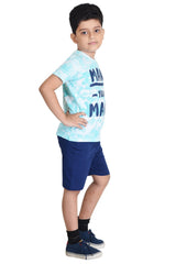 Clothe Funn Boys Magic Printed Half Sleeve T-Shirt & Shorts Set, White/Navy
Half Sleeve T-Shirt & Shorts