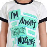 Clothe Funn Boys Mischief Printed Half Sleeve T-Shirt & Shorts Set, Off-White/Black
Half Sleeve T-Shirt & Shorts