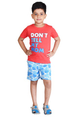 Clothe Funn Boys Mom Printed Half Sleeve T-Shirt & Shorts Set, Coral/White
Half Sleeve T-Shirt & Shorts