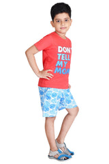 Clothe Funn Boys Mom Printed Half Sleeve T-Shirt & Shorts Set, Coral/White
Half Sleeve T-Shirt & Shorts