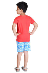 Clothe Funn Boys Mom Printed Half Sleeve T-Shirt & Shorts Set, Coral/White
Half Sleeve T-Shirt & Shorts