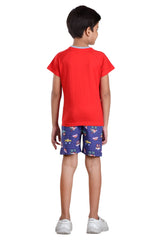 Clothe Funn Boys Half Sleeve Monster Truck Printed T-Shirt & Shorts Set, Red/Navy
Half Sleeve T-Shirt & Shorts