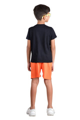 Clothe Funn Boys Motivation Printed Half Sleeve T-Shirt & Shorts Set, Black/Orange
Half Sleeve T-Shirt & Shorts
