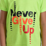 Clothe Funn Boys Motivation Printed Half Sleeve T-Shirt & Shorts Set, Neon Green/Black
Half Sleeve T-Shirt & Shorts