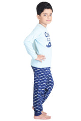 Clothe Funn Boys Mustache Printed Full Sleeve T-Shirt & Pant Set, Sky Blue/Navy
Full Sleeve T-Shirt & Pant
