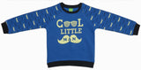 Clothe Funn Boys Mustache Printed 
Sweatshirt, Blue AOP
Full Sleeves Sweatshirt