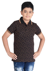 Clothe Funn Boys Lightning Printed Polo T-Shirt, Black
Half Sleeve T-Shirt