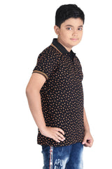 Clothe Funn Boys Lightning Printed Polo T-Shirt, Black
Half Sleeve T-Shirt