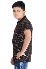 Clothe Funn Boys Lightning Printed Polo T-Shirt, Black
Half Sleeve T-Shirt
