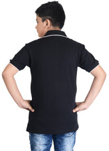Clothe Funn Boys Striped Printed Polo T-Shirt, Black
Half Sleeve T-Shirt