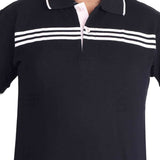 Clothe Funn Boys Striped Printed Polo T-Shirt, Black
Half Sleeve T-Shirt