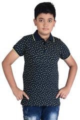 Clothe Funn Boys Bolt Printed Polo T-Shirt, Navy
Half Sleeve T-Shirt