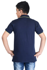 Clothe Funn Boys Striped Printed Polo T-Shirt, Navy
Half Sleeve T-Shirt