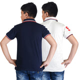 Clothe Funn Boys Embroidered Logo  Polo T-Shirt, Combo 4:- Navy & Ecru (Pack of 2)
Half Sleeve T-Shirts