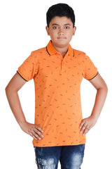 Clothe Funn Boys Sunglass Printed Polo T-Shirt, Orange
Half Sleeve T-Shirt
