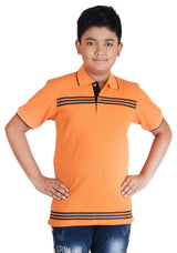 Clothe Funn Boys Striped Printed Polo T-Shirt, Orange
Half Sleeve T-Shirt
