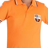 Clothe Funn Boys Embroidered Logo  Polo T-Shirt, Combo 8:- Orange & Ecru (Pack of 2)
Half Sleeve T-Shirts