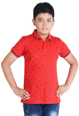 Clothe Funn Boys Sail Printed Polo T-Shirt, Red
Half Sleeve T-Shirt