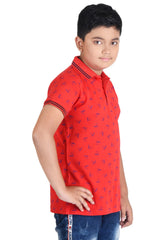 Clothe Funn Boys Sail Printed Polo T-Shirt, Red
Half Sleeve T-Shirt