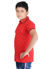 Clothe Funn Boys Sail Printed Polo T-Shirt, Red
Half Sleeve T-Shirt