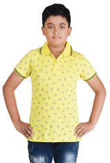 Clothe Funn Boys Boat Printed Polo T-Shirt, Yellow
Half Sleeve T-Shirt