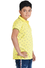 Clothe Funn Boys Boat Printed Polo T-Shirt, Yellow
Half Sleeve T-Shirt