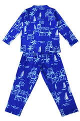 Clothe Funn Boys Full Sleeve House Printed Night Suit, Royal Blue
Full Sleeve Shirt & Full Pant