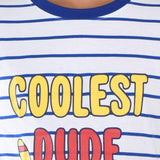 Clothe Funn Boys Stripe & Chest Printed R/N T-Shirts, Combo 6:- Ecru Mel & White (Pack of 2)
Half Sleeve T-Shirts