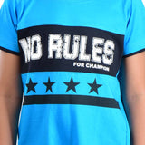 Clothe Funn Boys Rules Printed Half Sleeve T-Shirt & Shorts Set, T.Blue/Black
Half Sleeve T-Shirt & Shorts